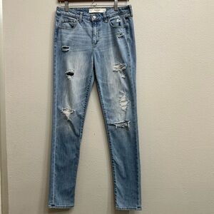 Abercrombie & Fitch Distressed Skinny High Waisted Jeans Size 28/6